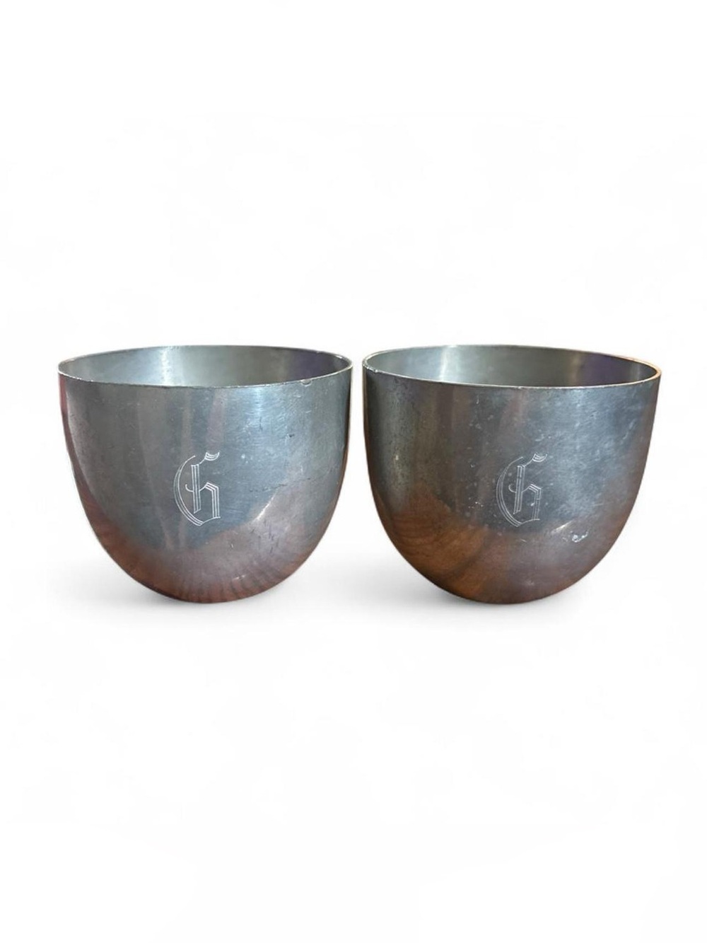 Vintage Stieff Pewter P50 Jefferson Cup American-made pewter monogram G